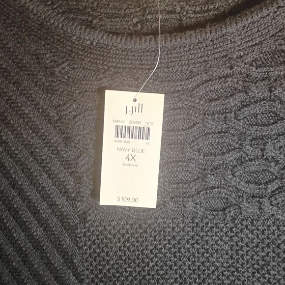 J. Jill Textured Knit Navy Blue Dolman Sweater Women’s Size 4x - Picture 3 of 7